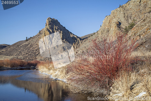 Image of landmark rock and river