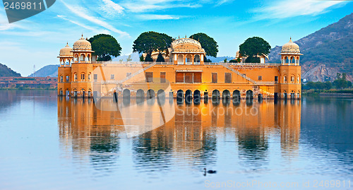 Image of Water Palace at day - Jal Mahal Rajasthan, Jaipur, India