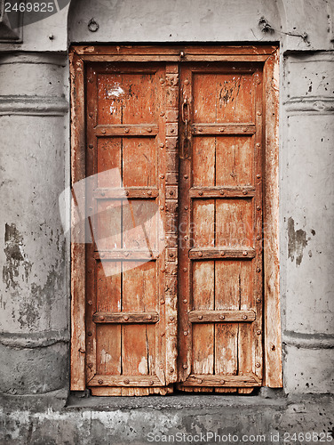 Image of Old wooden door - Indian architecture