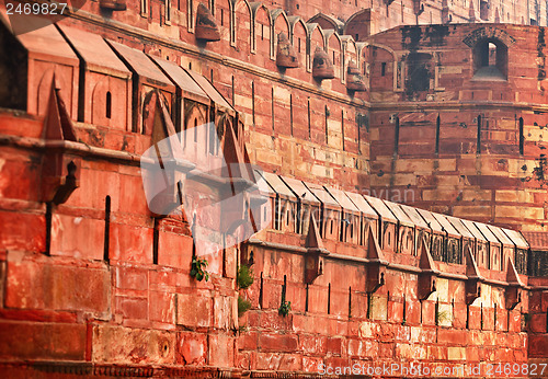 Image of Constructions of old Indian Red Fort