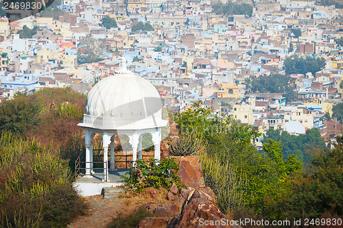Image of View from mountain. India, Udaipur