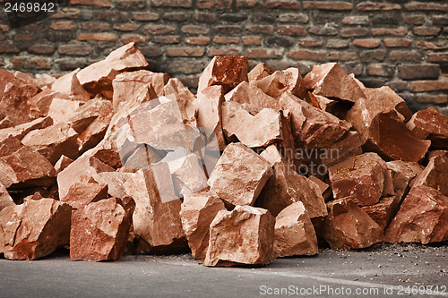 Image of Pile of red stones