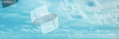Image of Panoramic skyscape with clouds - natural background