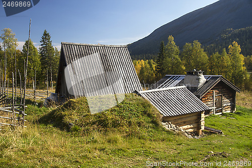 Image of traditional wooden cabins