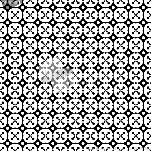 Image of Seamless Dots and Floral Background