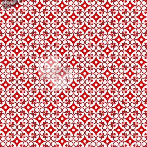 Image of Seamless Dots and Floral Background