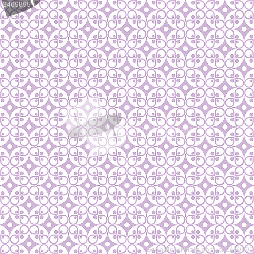 Image of Seamless Dots and Floral Background