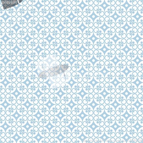 Image of Seamless Dots and Floral Background