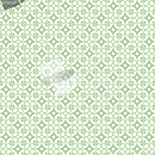 Image of Seamless Dots and Floral Background