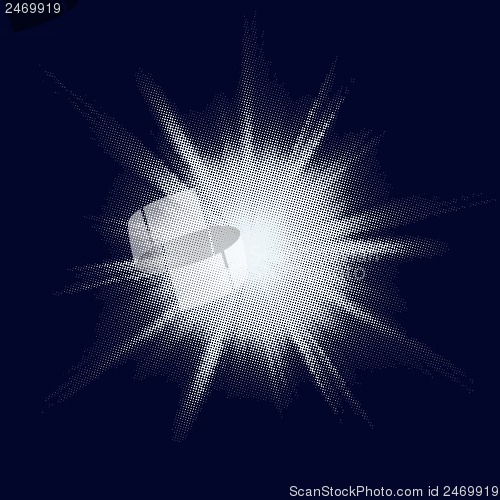 Image of Blue halftone blast. EPS 10