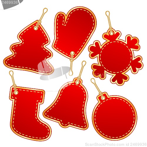 Image of christmas label design elements