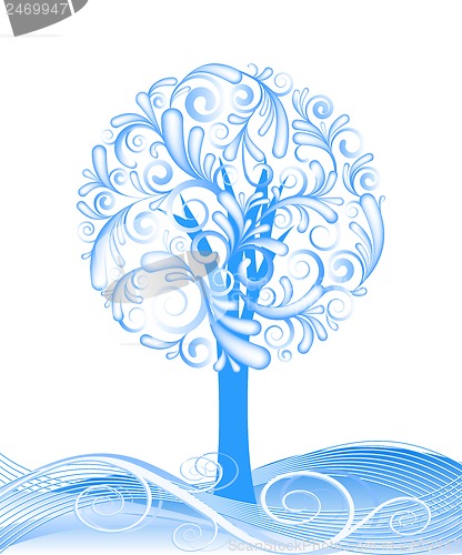 Image of beautiful vector winter tree design