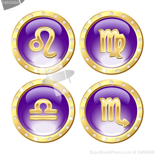 Image of Set of the Golden Zodiac Signs