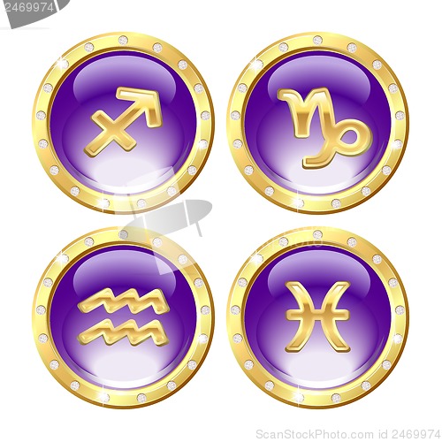 Image of Set of the Golden Zodiac Signs