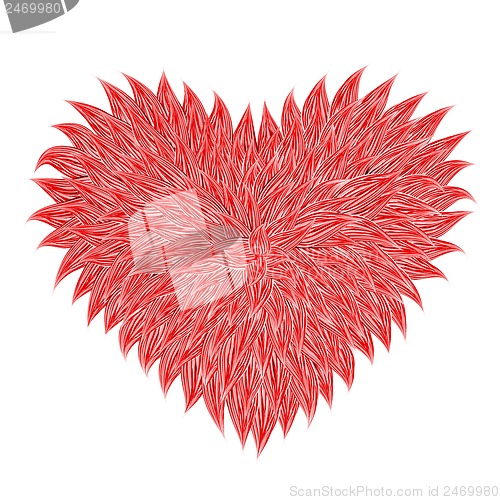 Image of Fluffy Red Heart