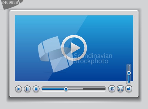 Image of Blue glossy video player template