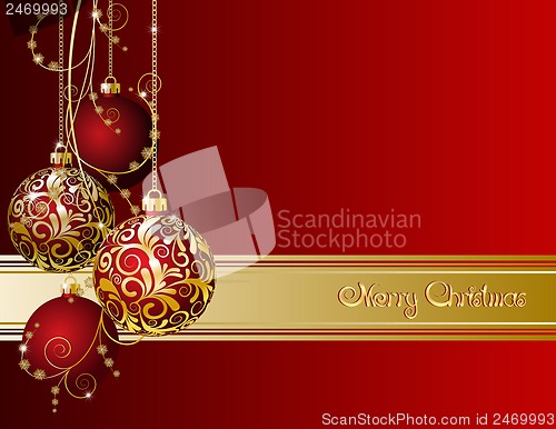 Image of Red Christmas card