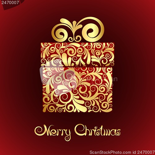 Image of Gift box with gold ornament