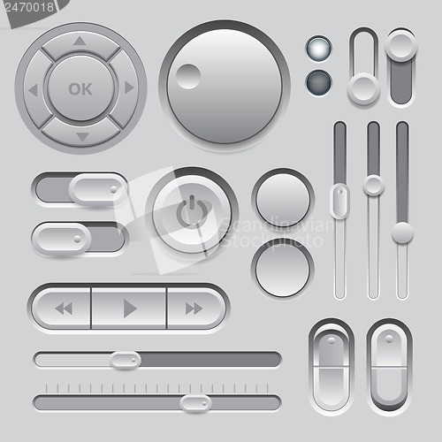 Image of Gray Web UI Elements Design.