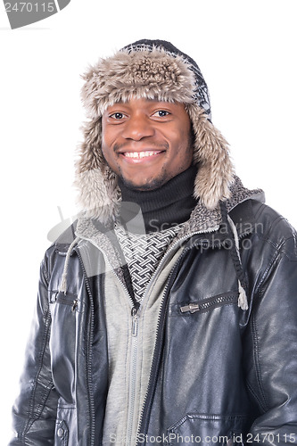 Image of Young African-American feeling cold