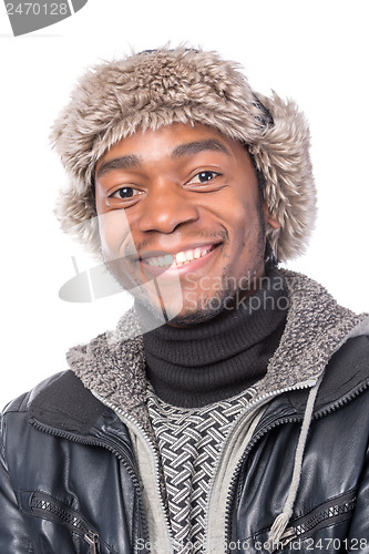 Image of Portrait of a handsome African-American with hat