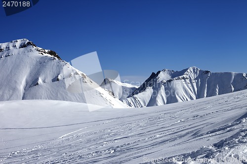 Image of Ski slope at nice winter day
