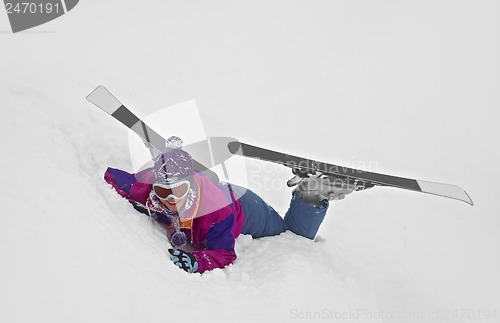 Image of Skier Fallen