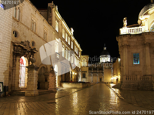 Image of Dubrovnik, august 2013, Pred Dvorom at night