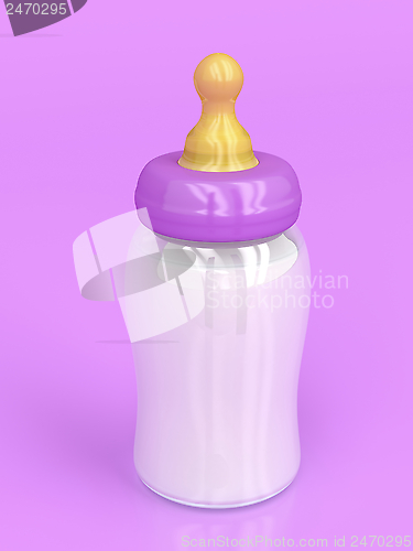 Image of Baby bottle with milk