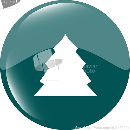 Image of button with christmas tree on it