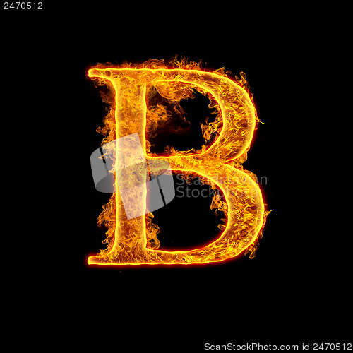 Image of Fire alphabet letter B