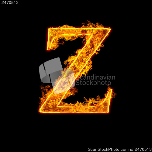 Image of Fire alphabet letter Z