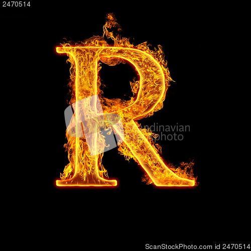 Image of Fire alphabet letter R