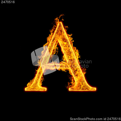 Image of Fire alphabet letter A