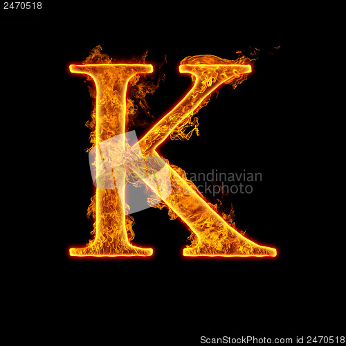 Image of Fire alphabet letter K