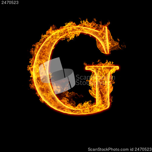 Image of Fire alphabet letter G