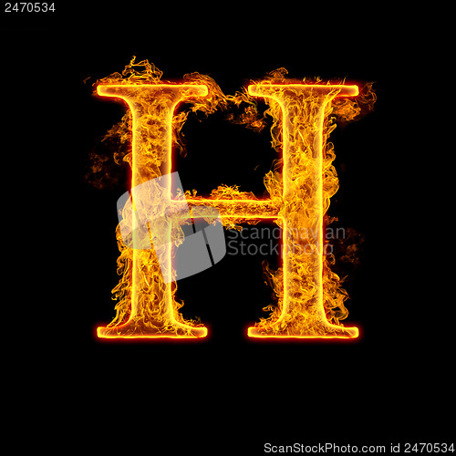 Image of Fire alphabet letter H