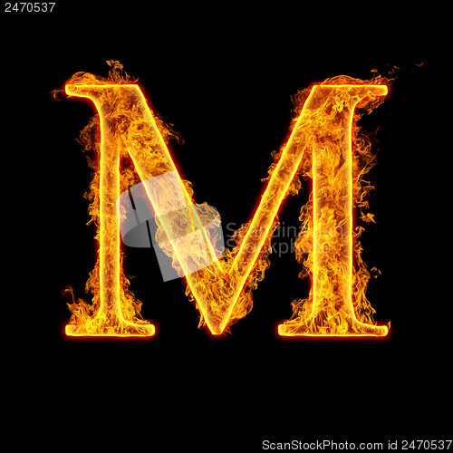 Image of Fire alphabet letter M