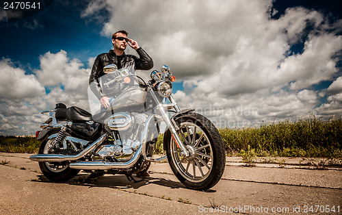 Image of Biker on the road