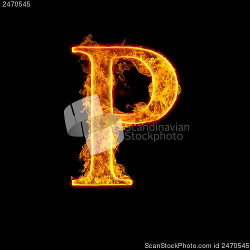 Image of Fire alphabet letter P