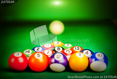 Image of billiard spheres