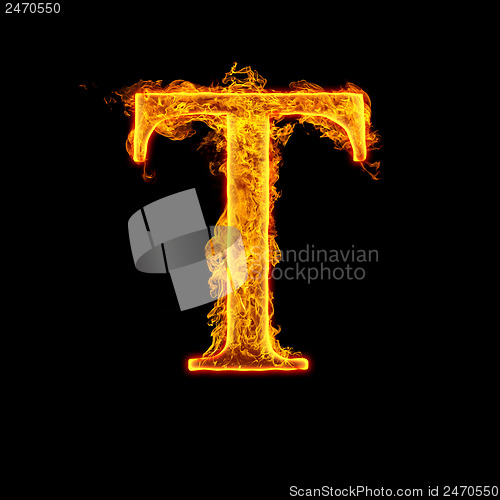 Image of Fire alphabet letter T