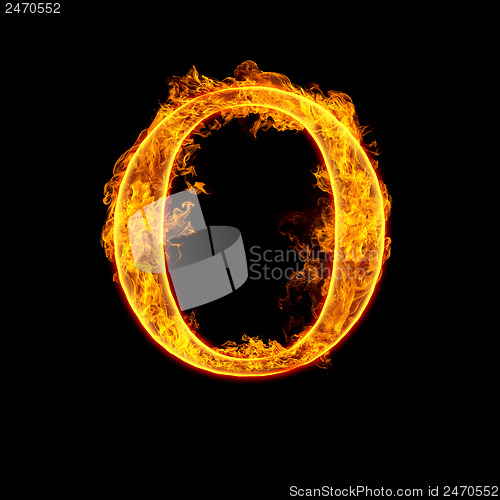 Image of Fire alphabet letter O