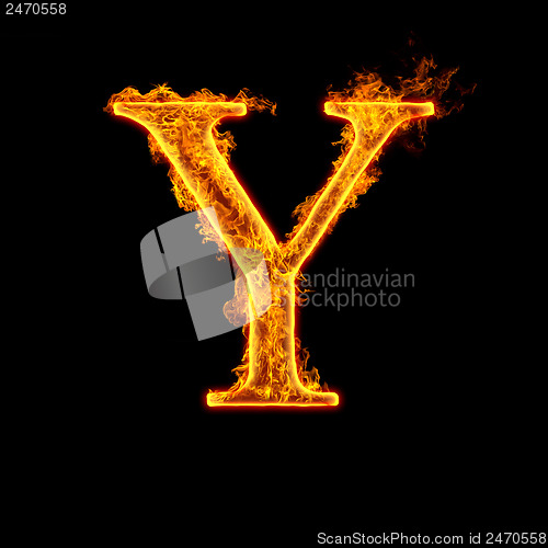 Image of Fire alphabet letter Y