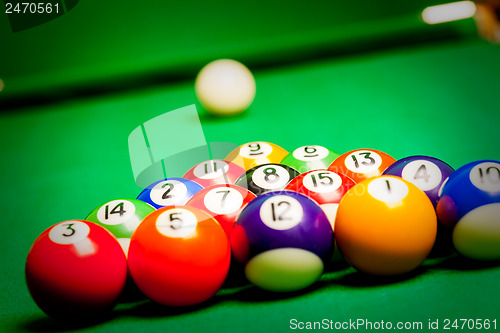 Image of billiard spheres