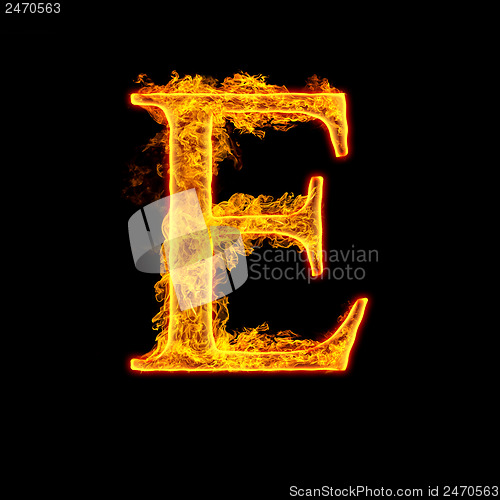 Image of Fire alphabet letter E