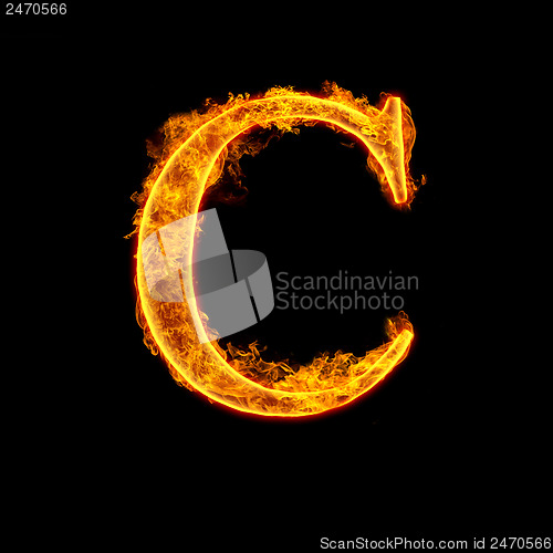 Image of Fire alphabet letter C