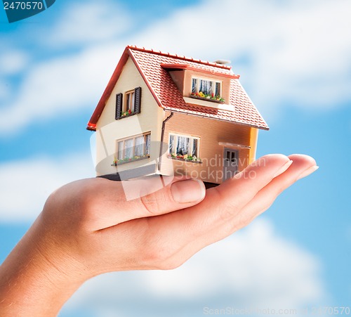 Image of House in human hands