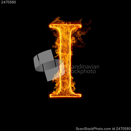 Image of Fire alphabet letter I