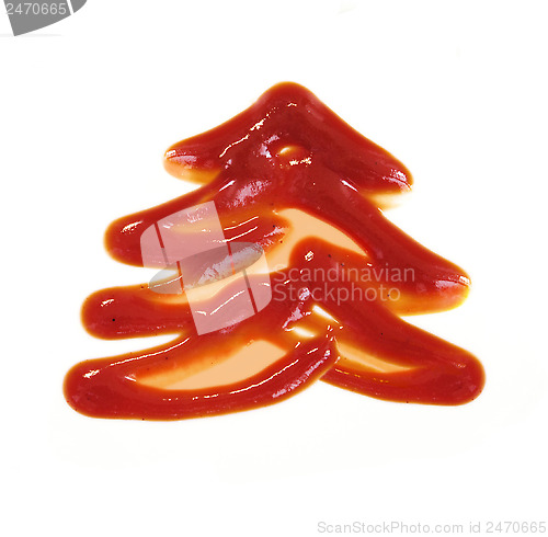 Image of sauce looks like fir-tree